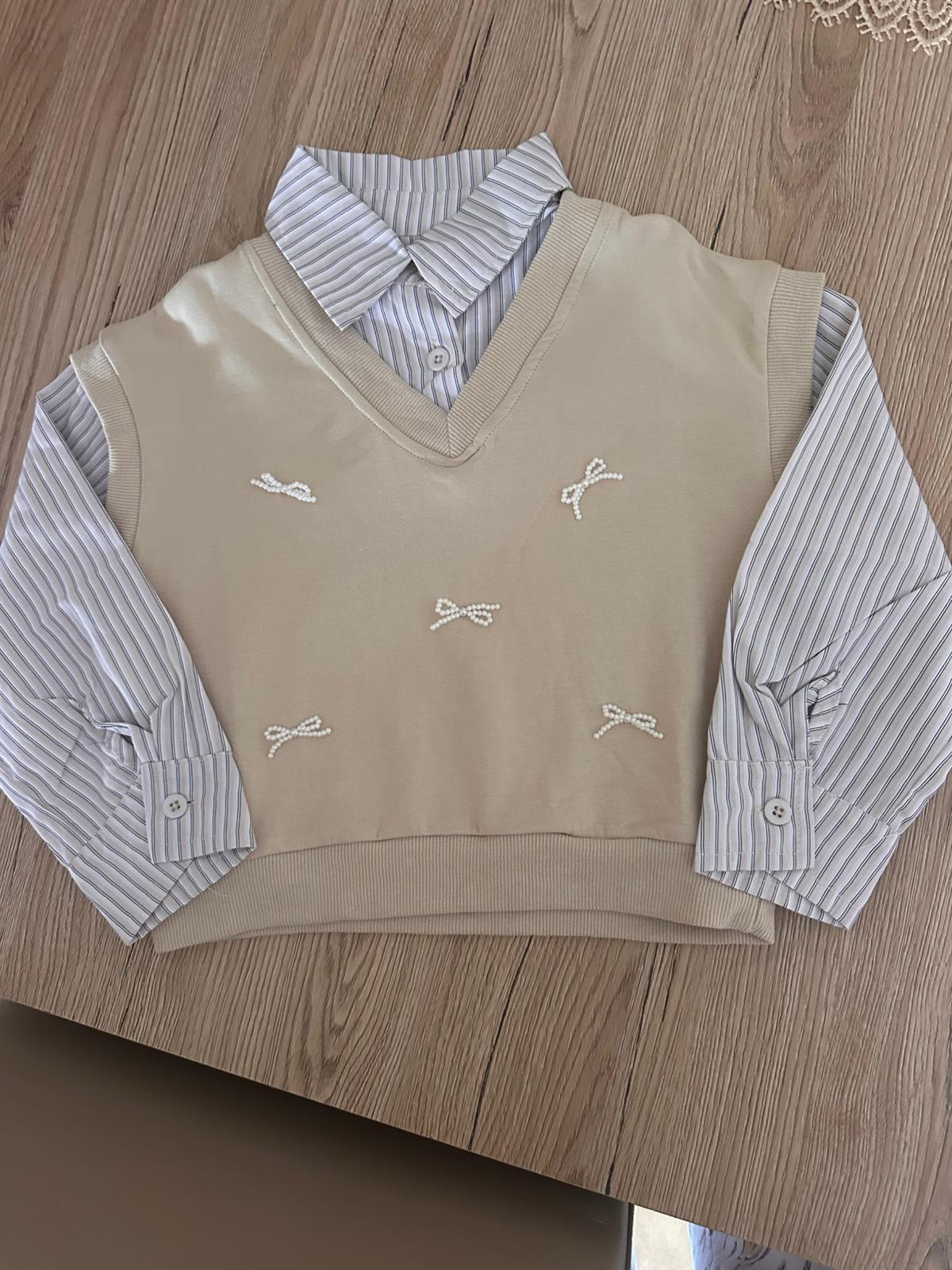 Finto gilet con camicia