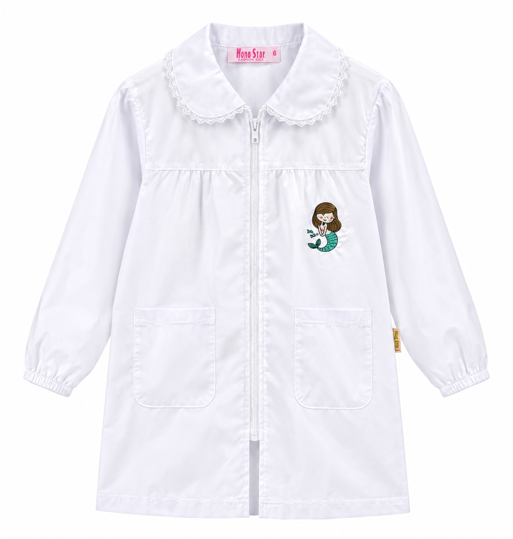 Grembiule scuola  bimba BIANCO